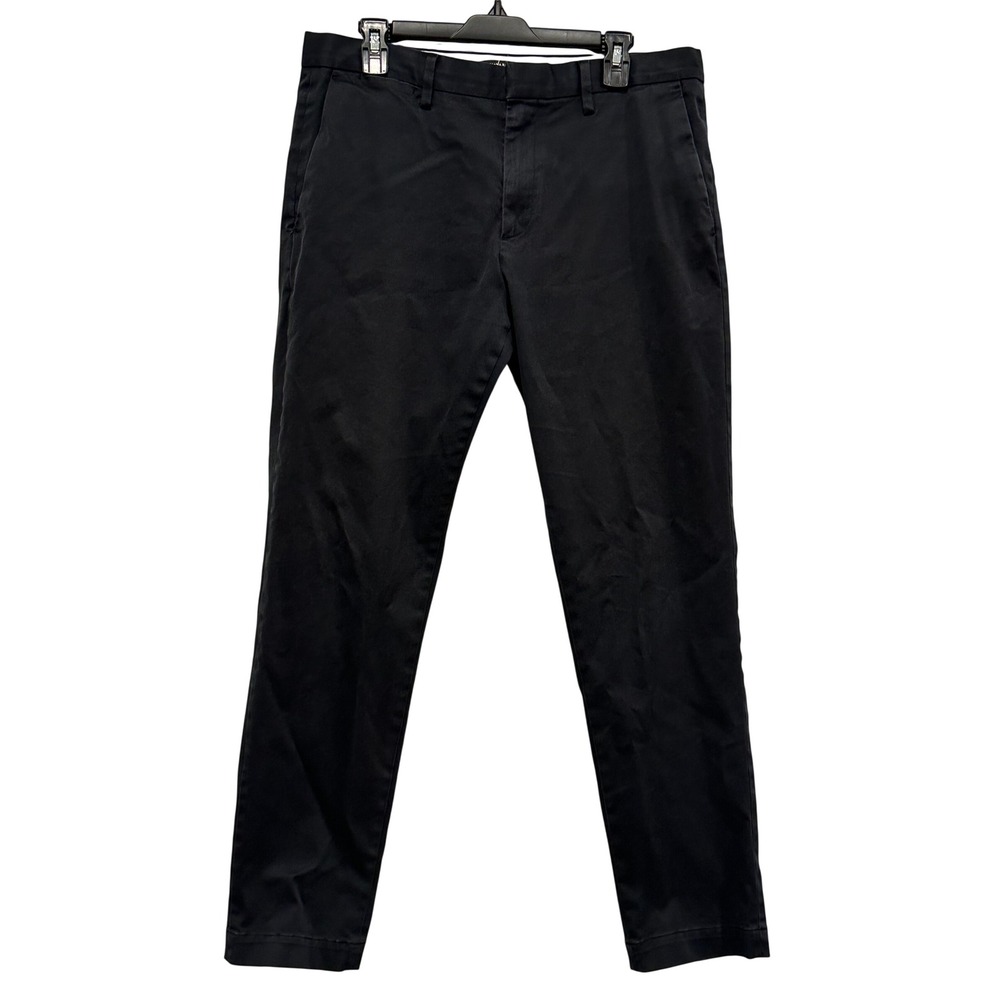 Banana Republic Mens Mason Athletic Tapered Fit Chinos Black Pants 34x32 (34x31)